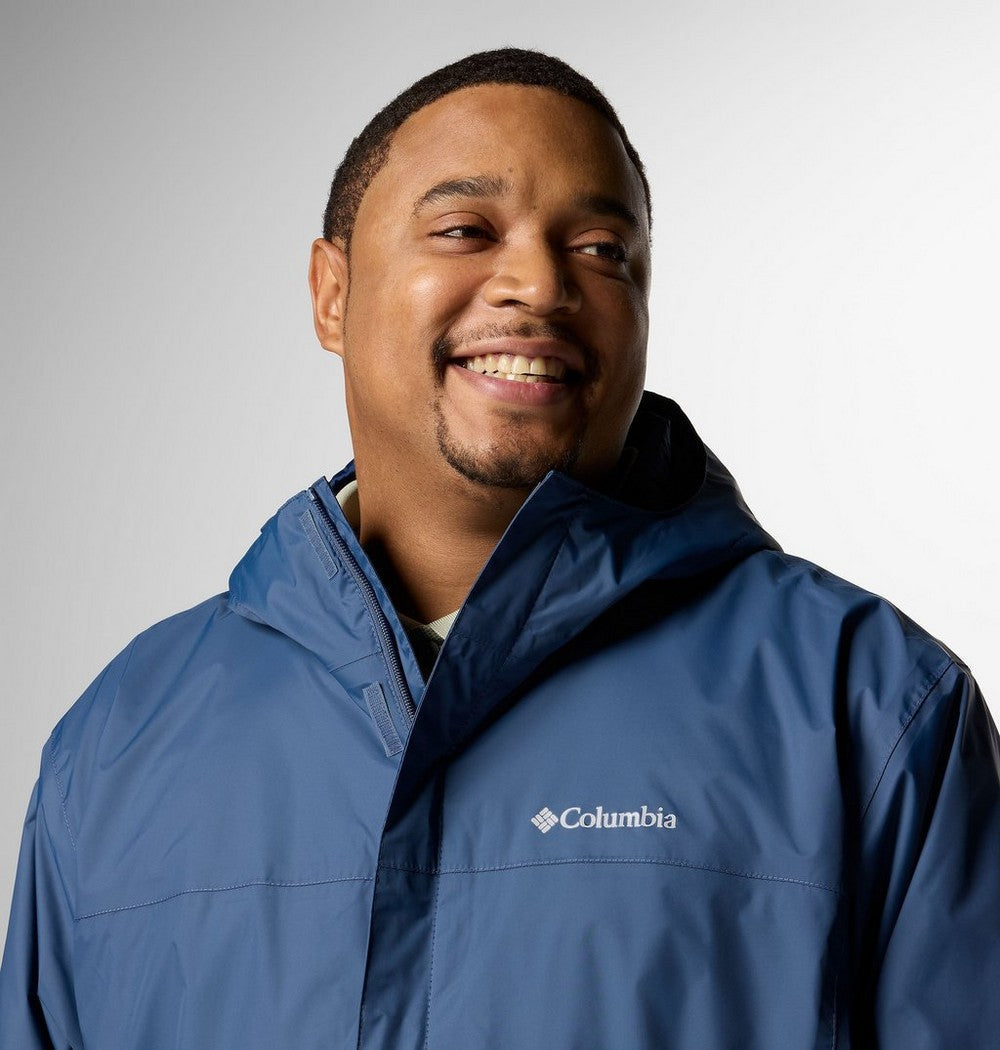 Men's Big Seam-Sealed Rain Jacket - Blue