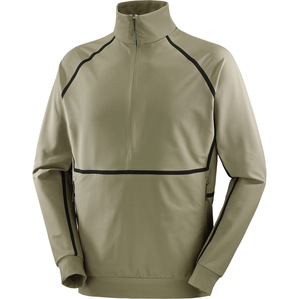 Unisex Half-Zip Softshell Midlayer - Stone Gray