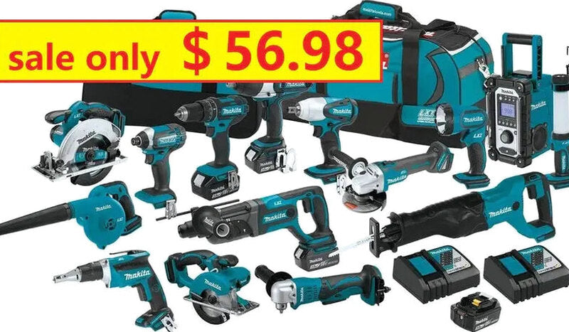 Makita 18V LXT 15-Piece Cordless Power Tool Combo Kit - XT1501