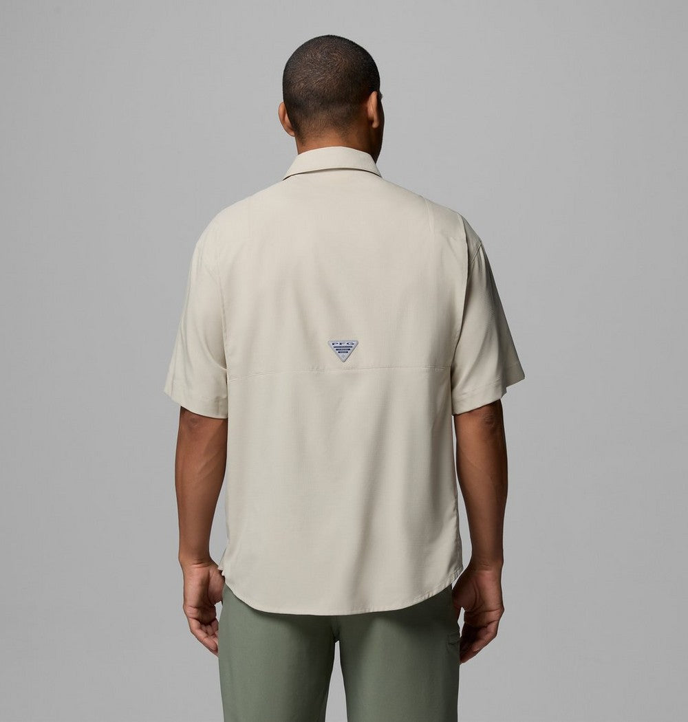 Men's Tall Short-Sleeve Fishing Shirt - Tan