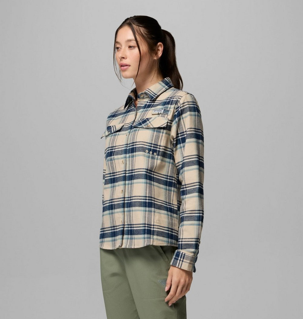 Women's Stretch Fishing Flannel Shirt - Plaid