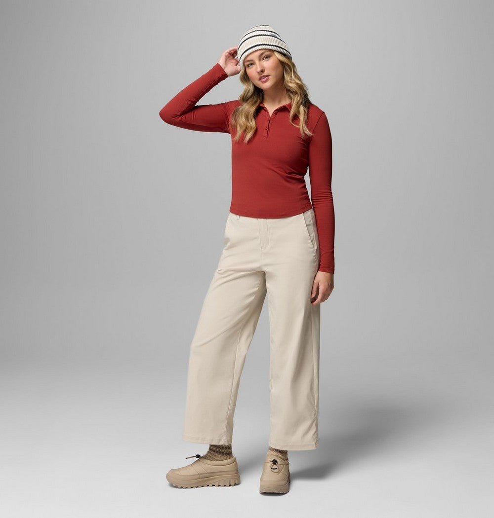Women's Stretch Wide-Leg Pants - Green