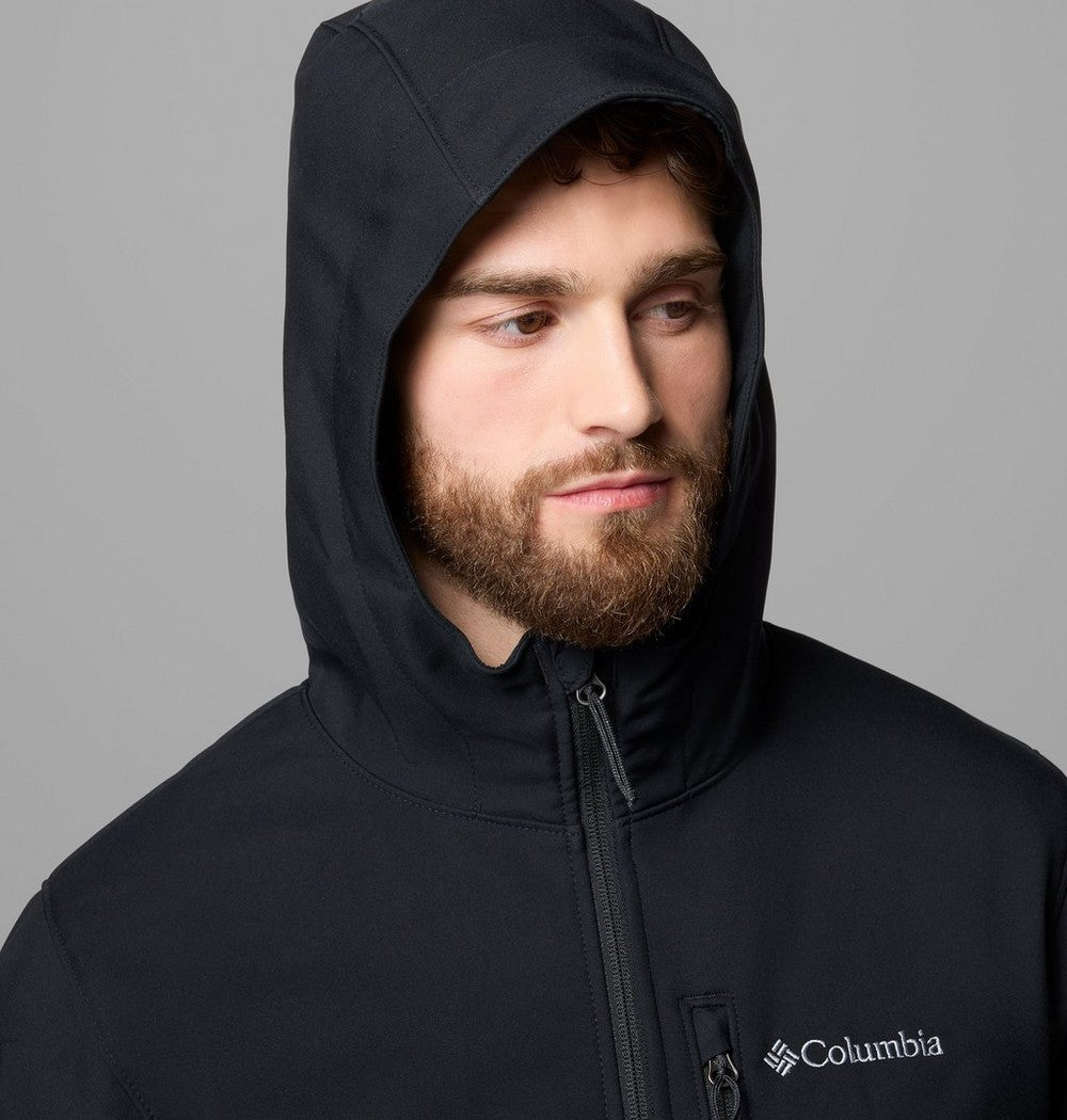 Men's Hooded Softshell Jacket - Brown