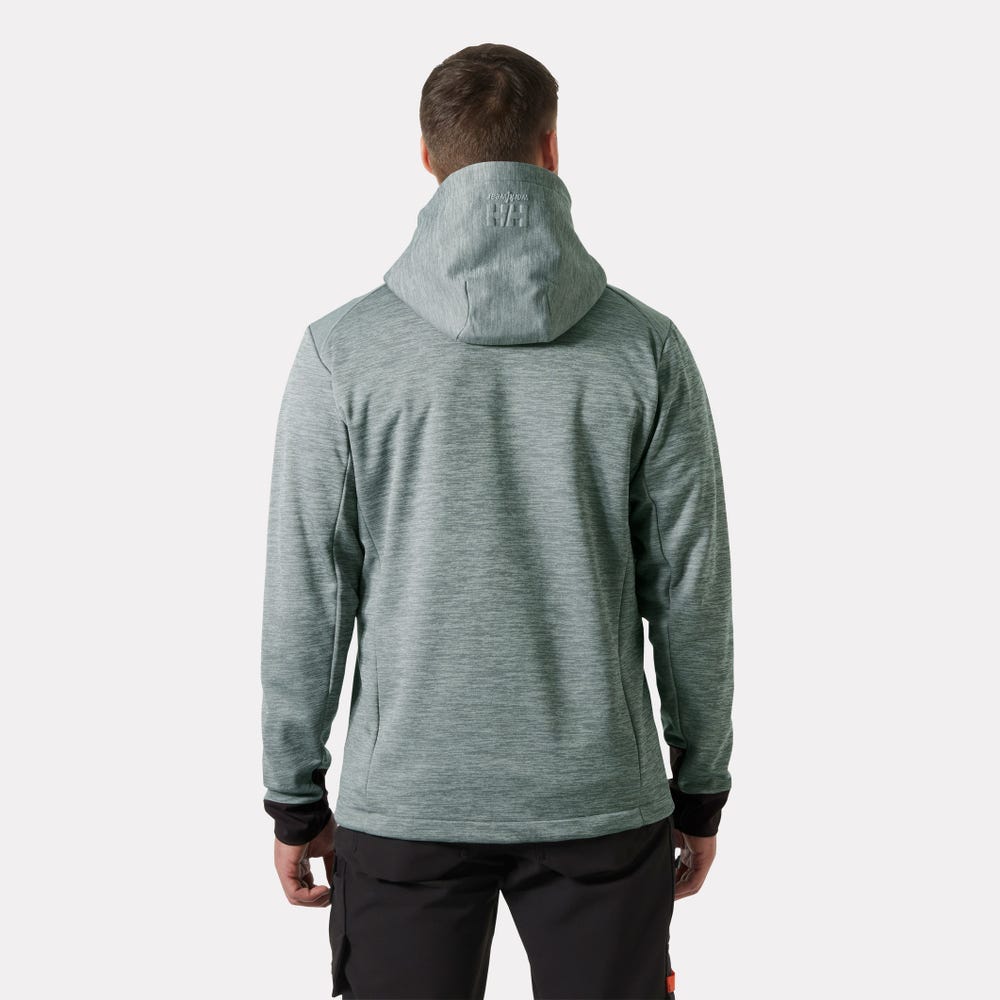 Men's Hooded Midlayer Work Jacket - Gray