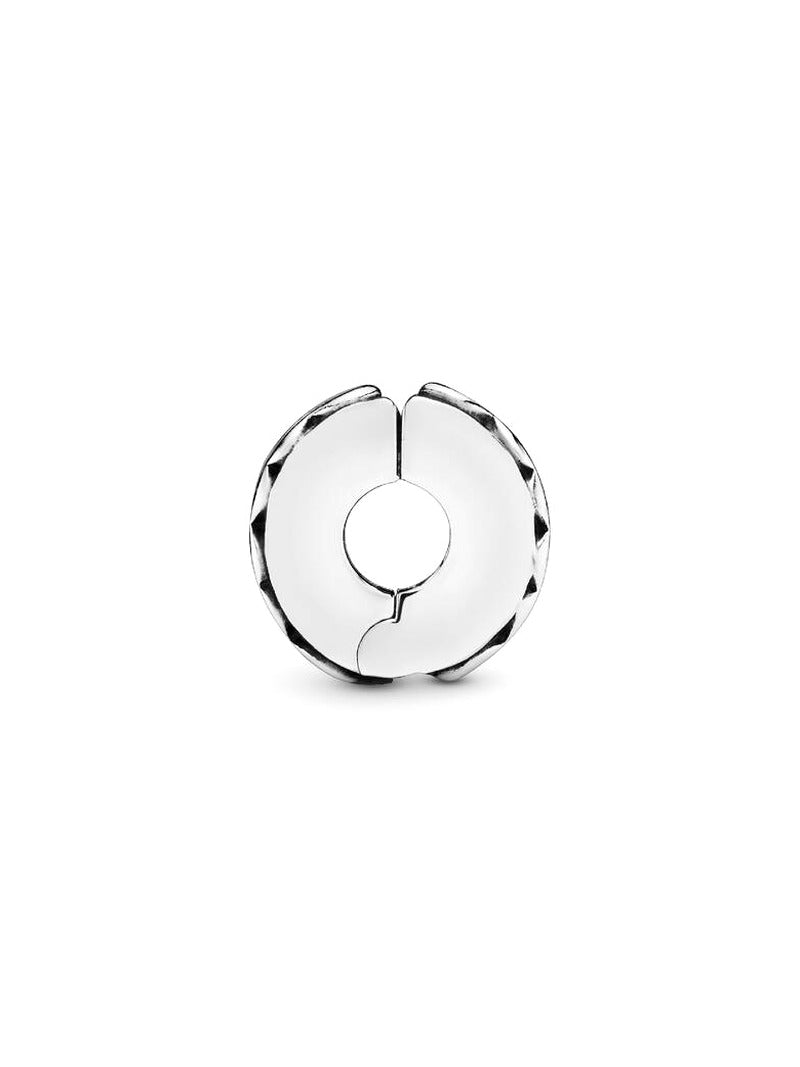 Sterling Silver Heart Band Clip Charm