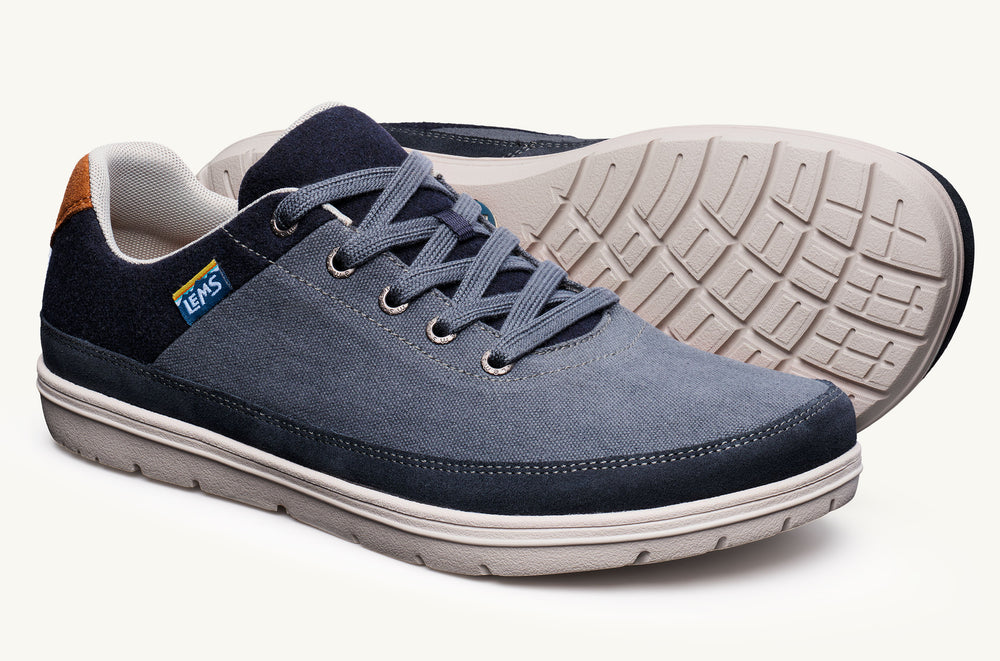Canvas And Wool Casual Sneaker - Blue