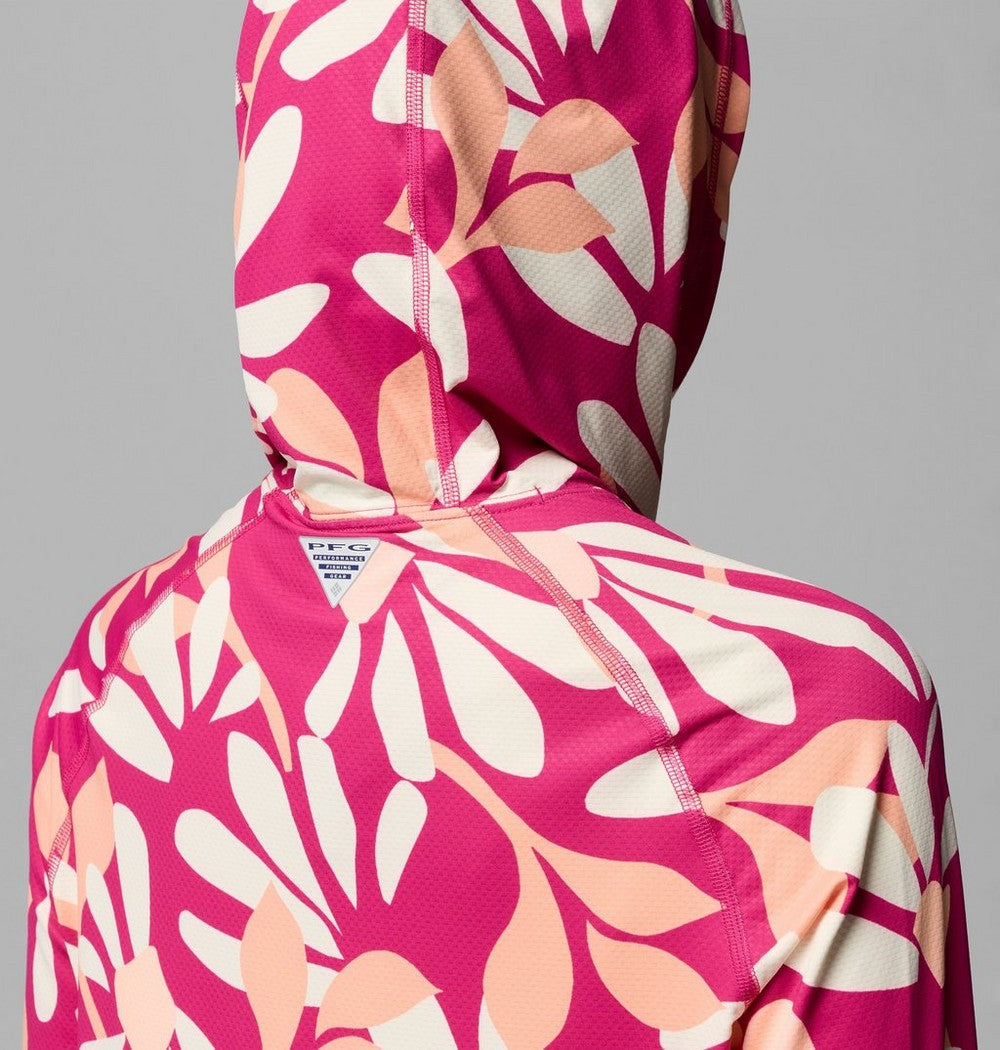 Women's UPF 50 Sun Hoodie - Blue Print