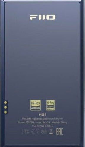 FiiO Hi-Res Music Player, Android 13, Snapdragon 680, 64 GB, Blue-Black - M21
