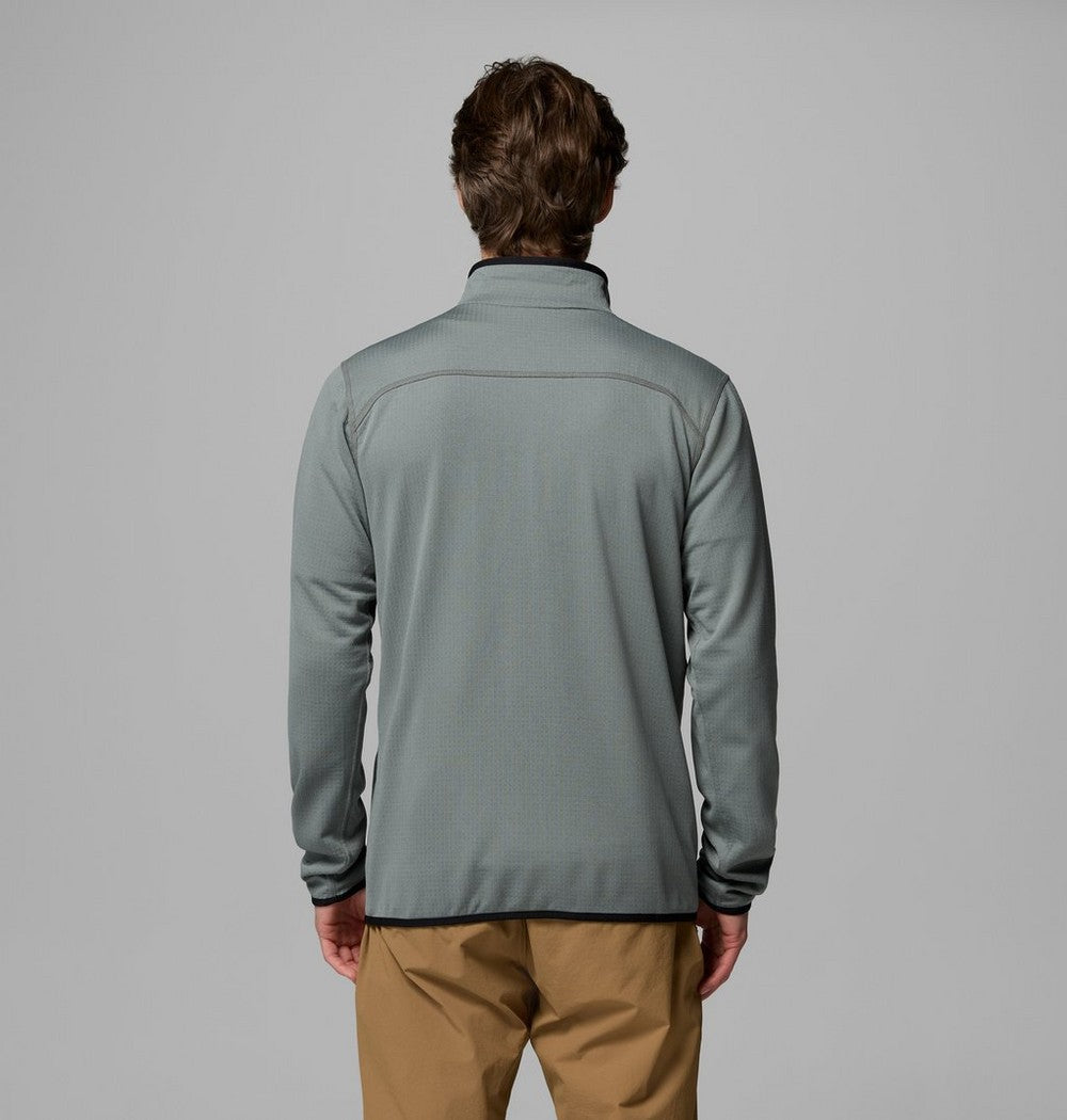 Men's Tall Grid Fleece Full-Zip Jacket - Gray