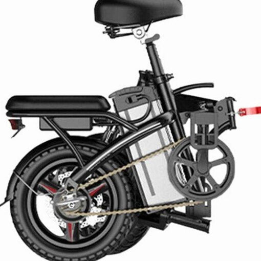 Folding Electric Bike 250W, 14 Inch, LCD Display, Removable Battery, Dual Disc Brake, Black