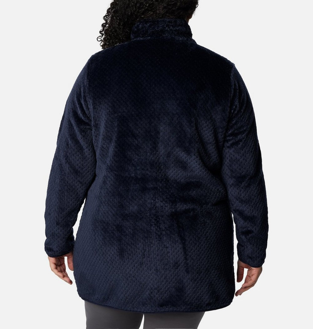 Women's Plus Long Full-Zip Fleece Jacket - Blue