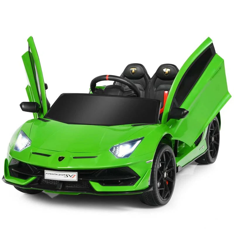 Licensed Lamborghini SVJ Kids Ride-On Car, 12V Battery Powered - Red, White, Black, Green Or Pink