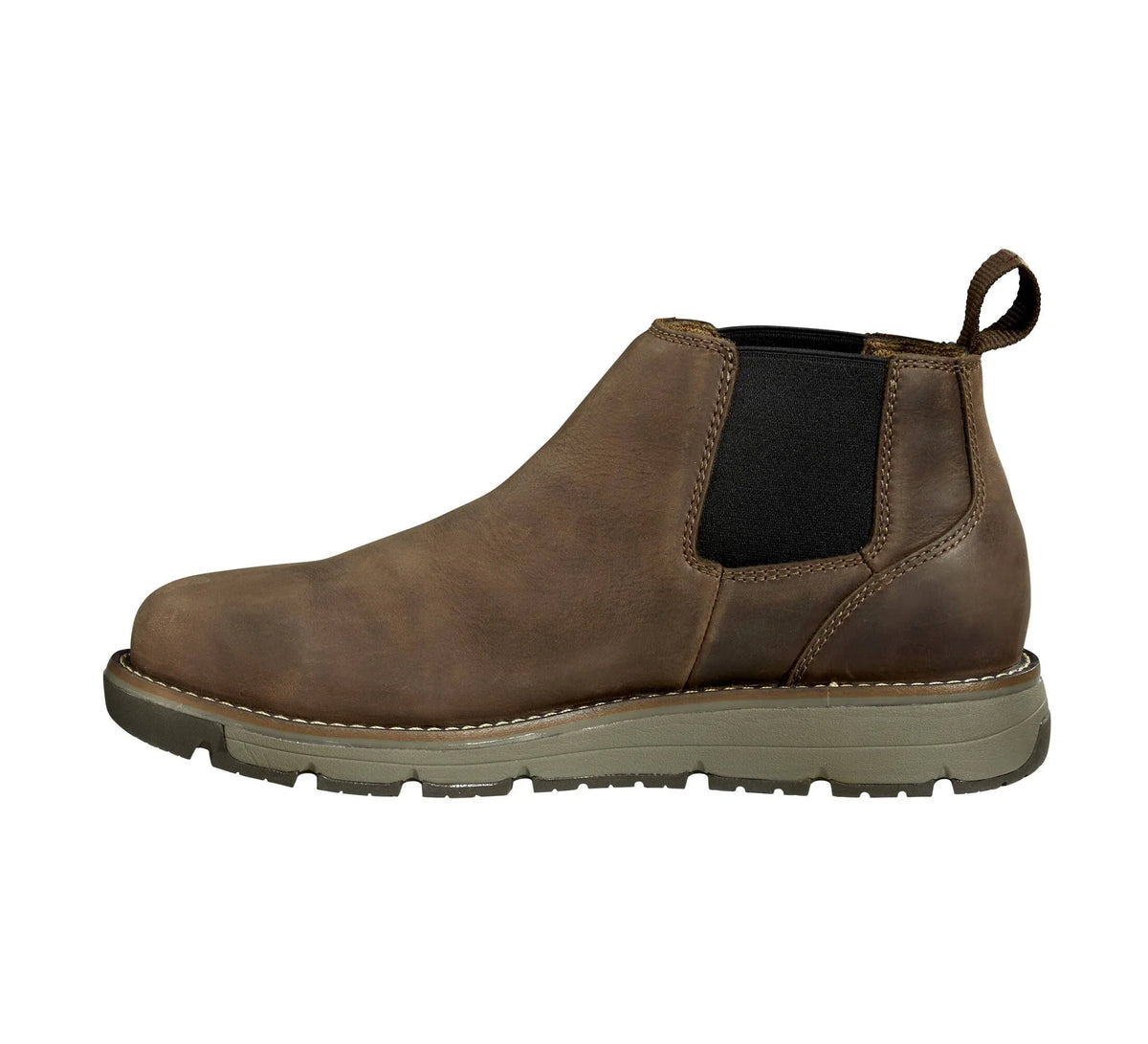 Men's Water-Resistant Steel Toe Pull-On Boot - Brown