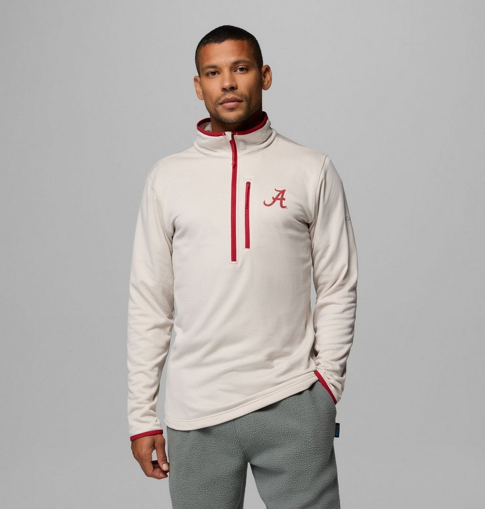 Men's Grid Fleece Half-Zip Pullover - Gray