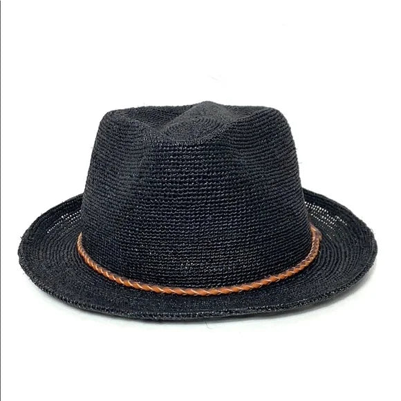  same style!】Can be rolls up for packing- Goorin Bros Morning Glory Raffia Straw Trilby Fedora