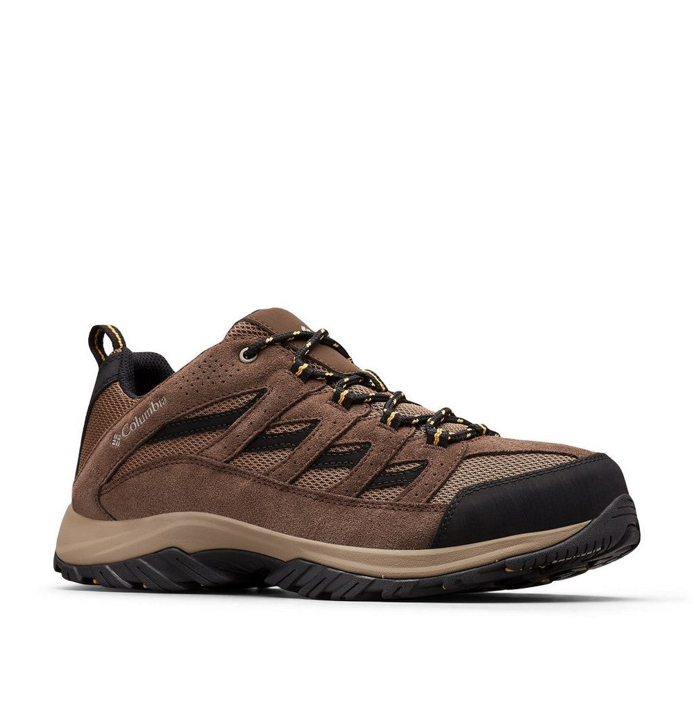 Men's Leather And Mesh Hiking Shoes - Gray
