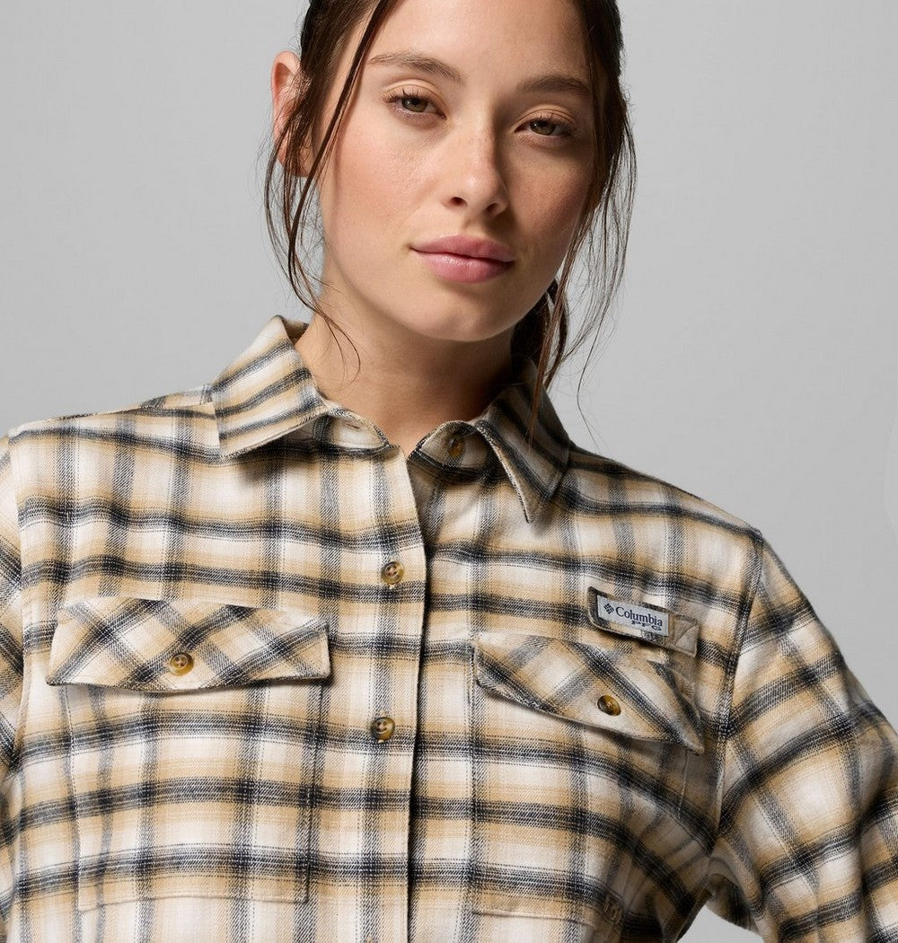 Women's Stretch Fishing Flannel Shirt - Plaid