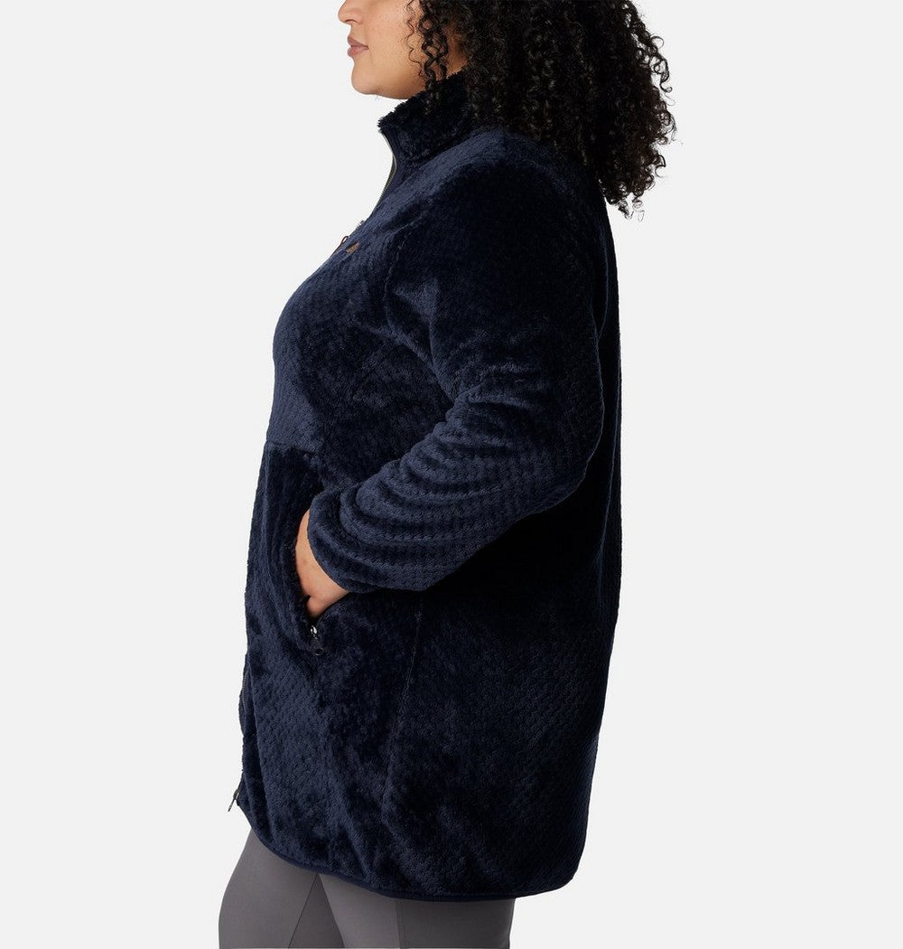 Women's Plus Long Full-Zip Fleece Jacket - Blue