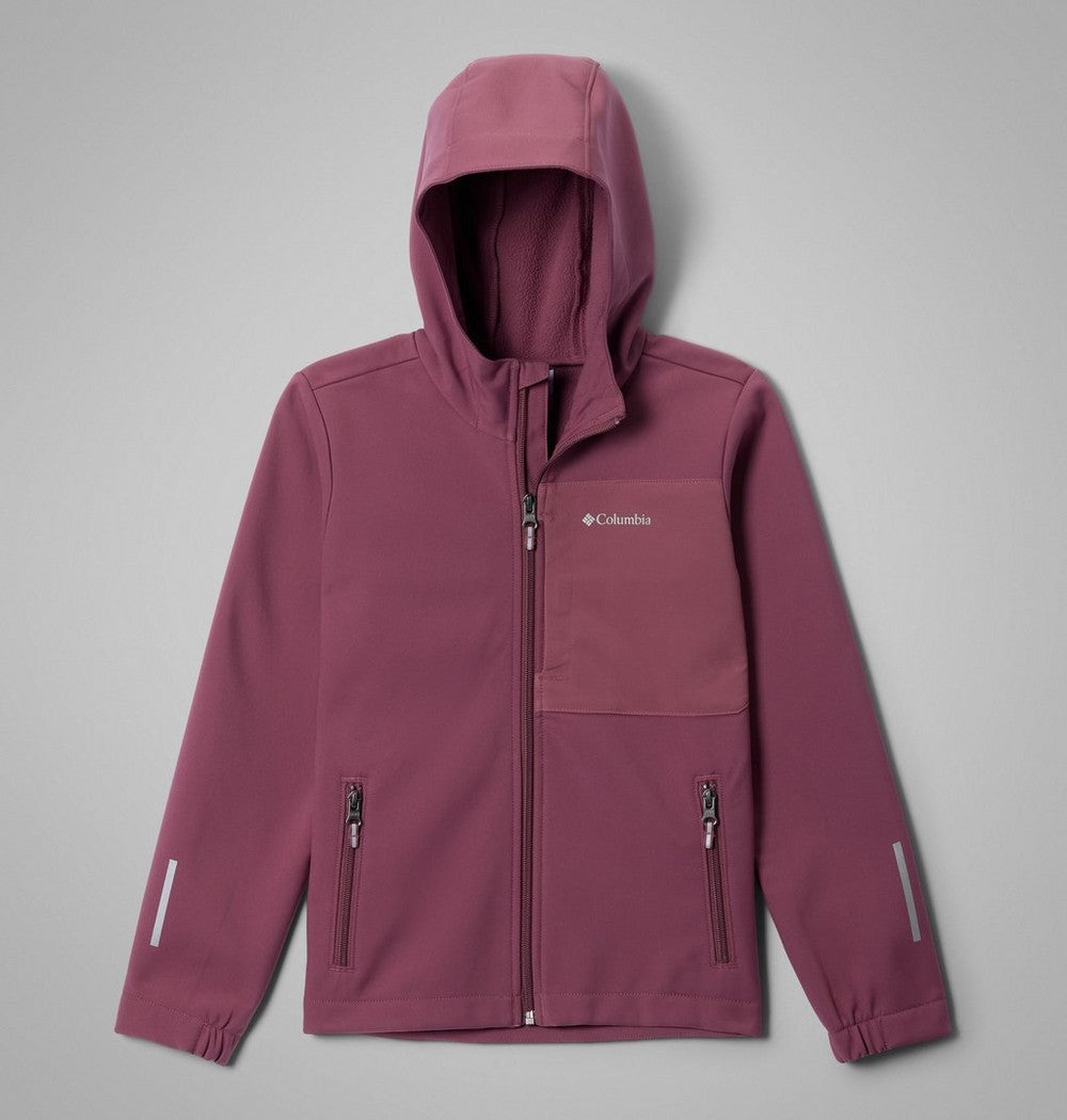 Kids' Hooded Softshell Jacket - Mauve