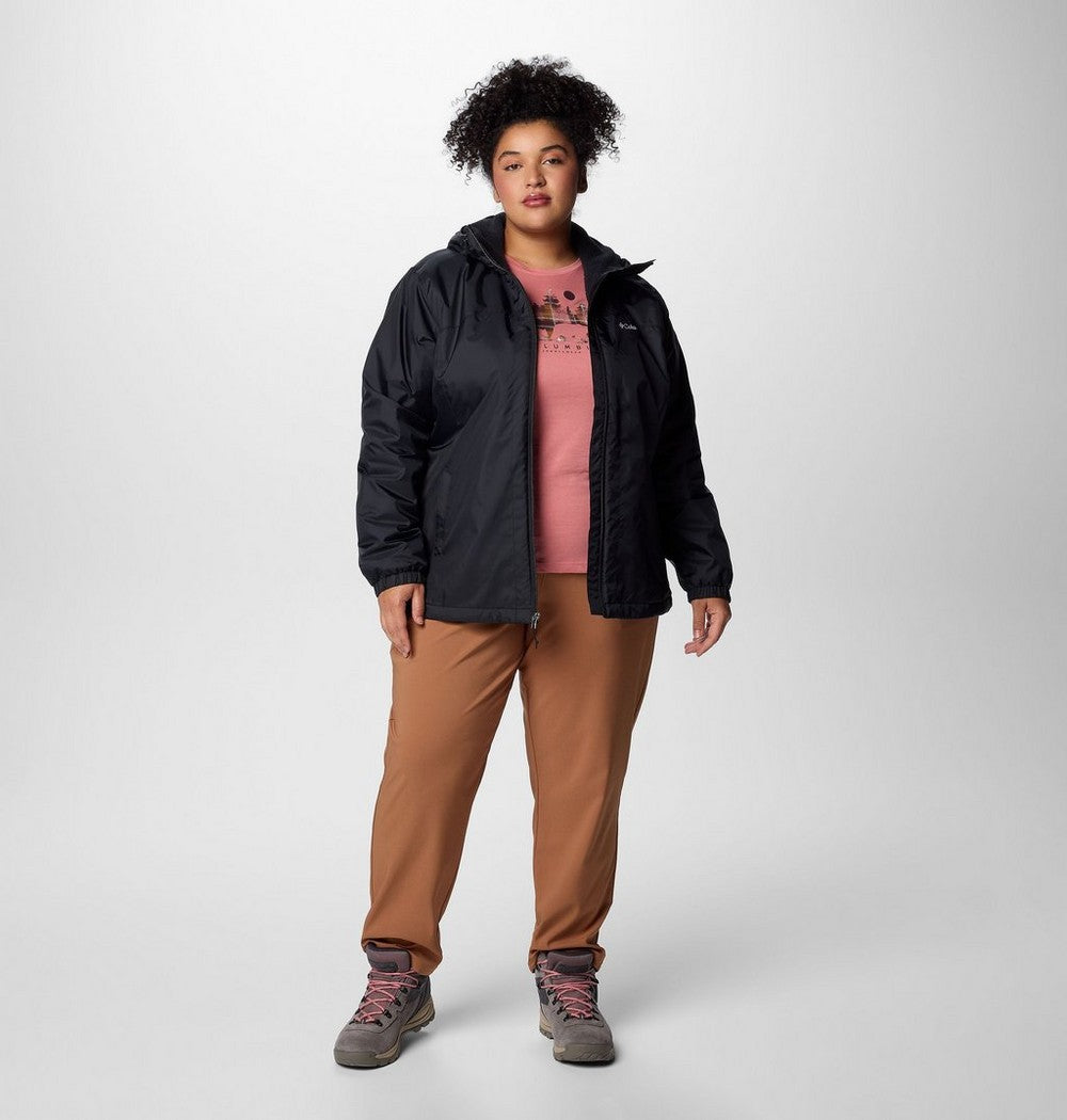Women's Sherpa-Lined Rain Jacket - Green