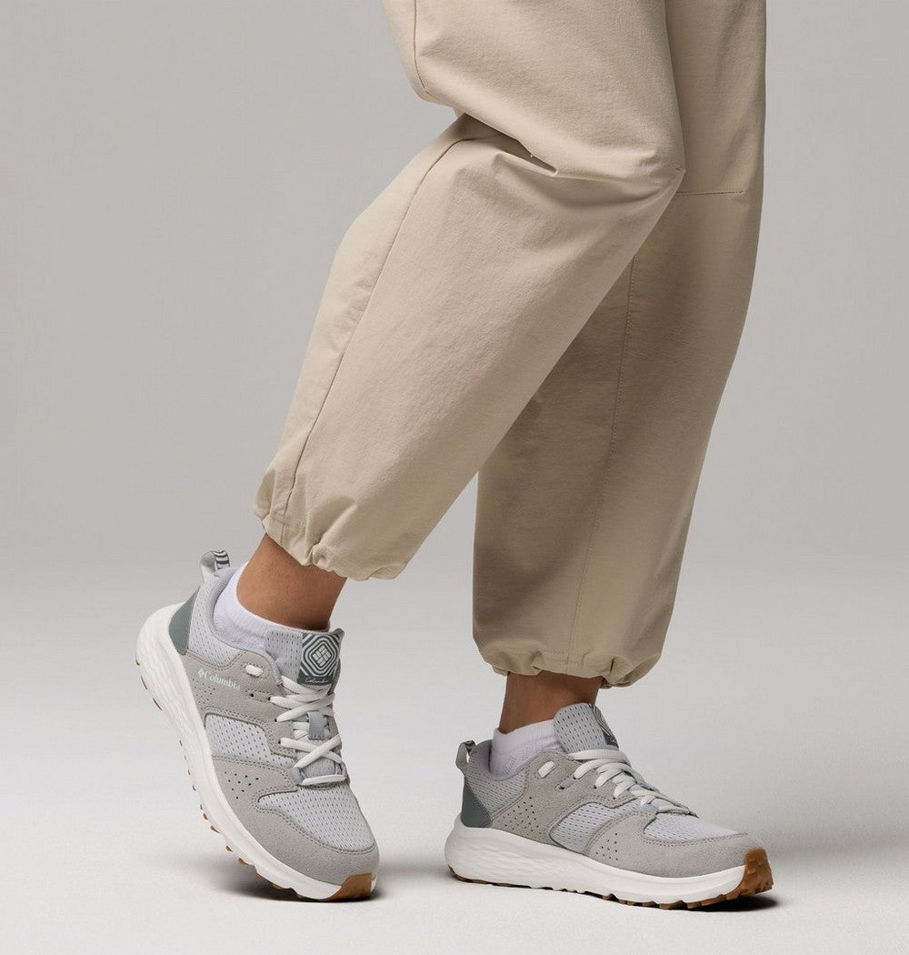 Women's Mesh And Suede Walking Shoe - Beige