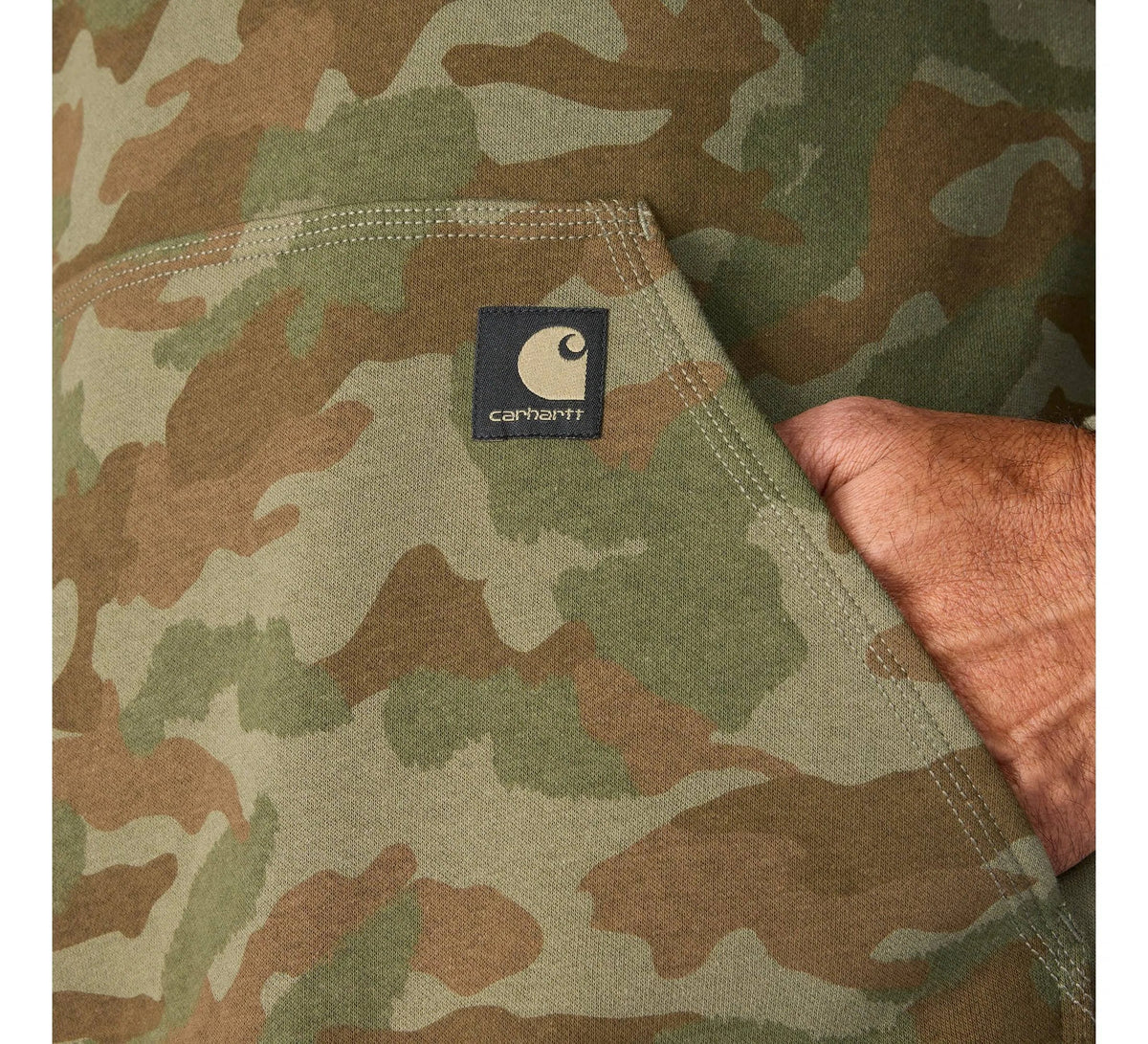 Men's Camo Pullover Hoodie - Green