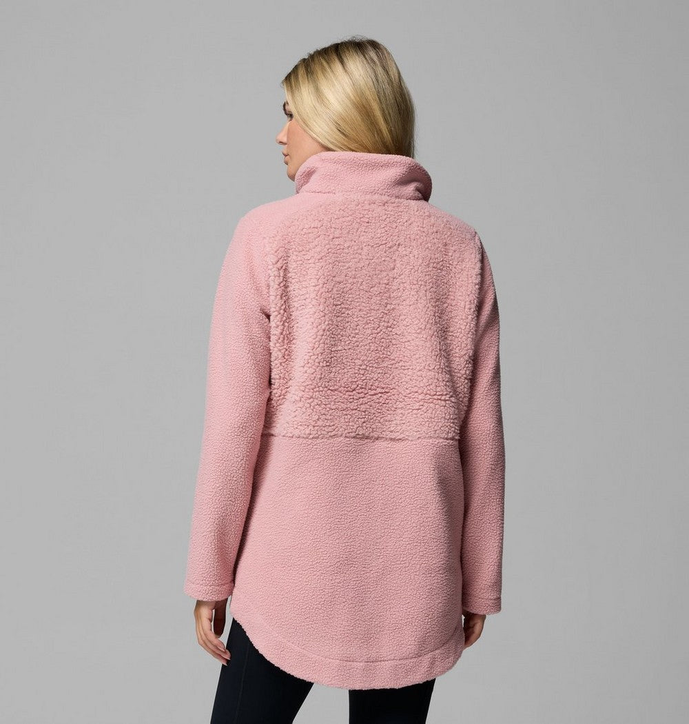 Women's Long Sherpa Full-Zip Fleece Jacket
