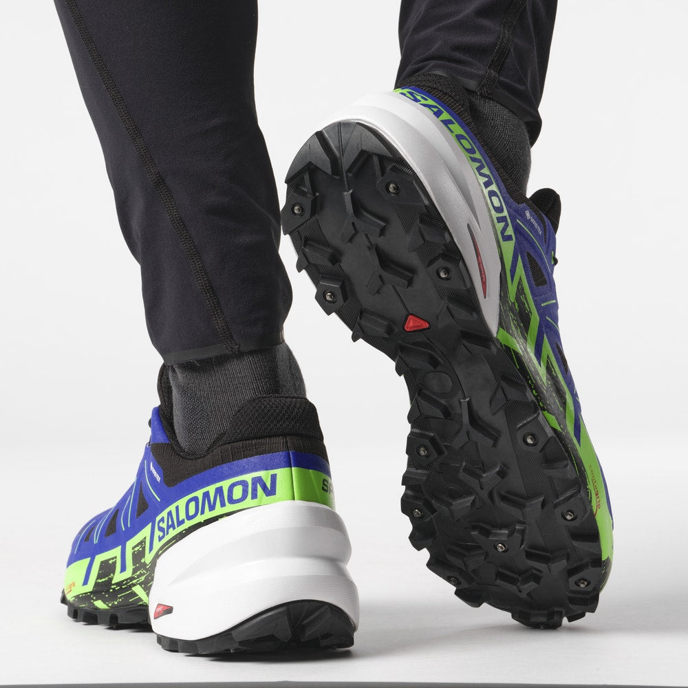 Waterproof Spiked Trail Running Shoes - Black