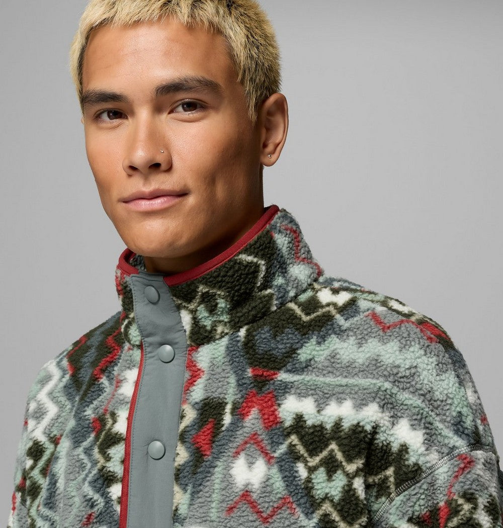 Men's Printed Half-Snap Fleece Pullover