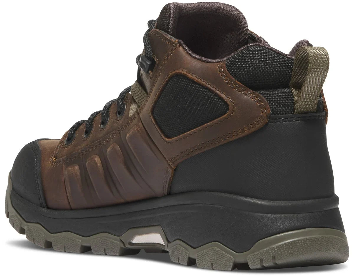 Women's Aluminum Toe Waterproof Work Boot - Brown/Olive