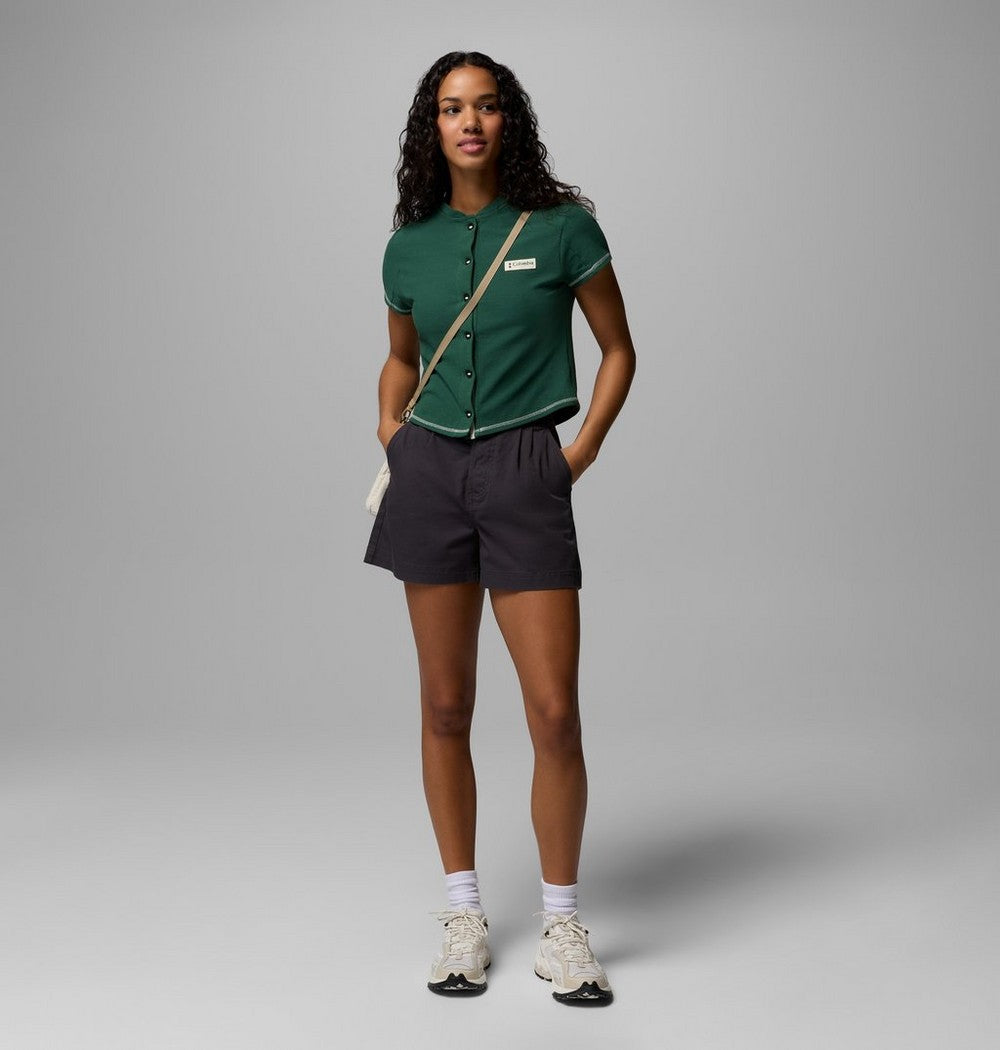 Women's High-Rise Stretch Twill Shorts - Beige