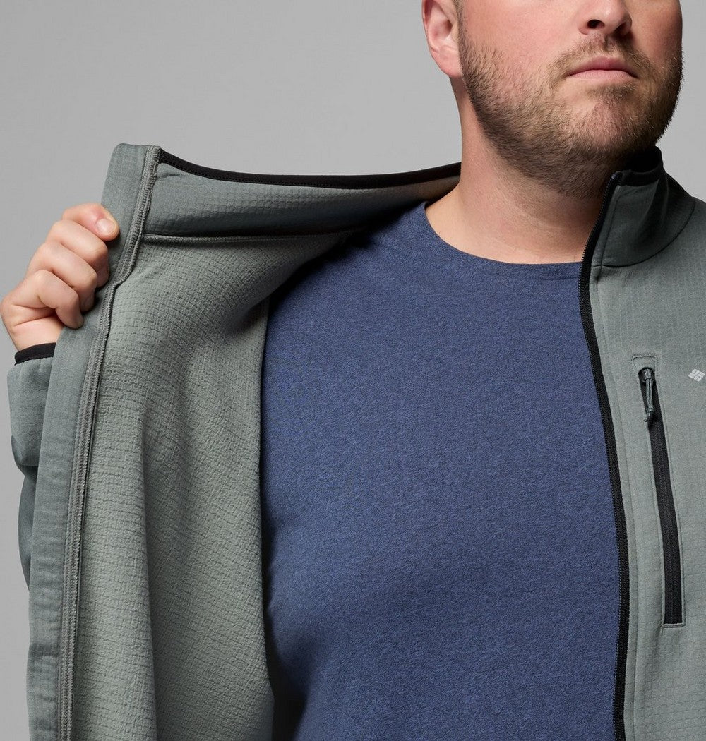 Men's Big Grid Fleece Full-Zip Jacket - Green