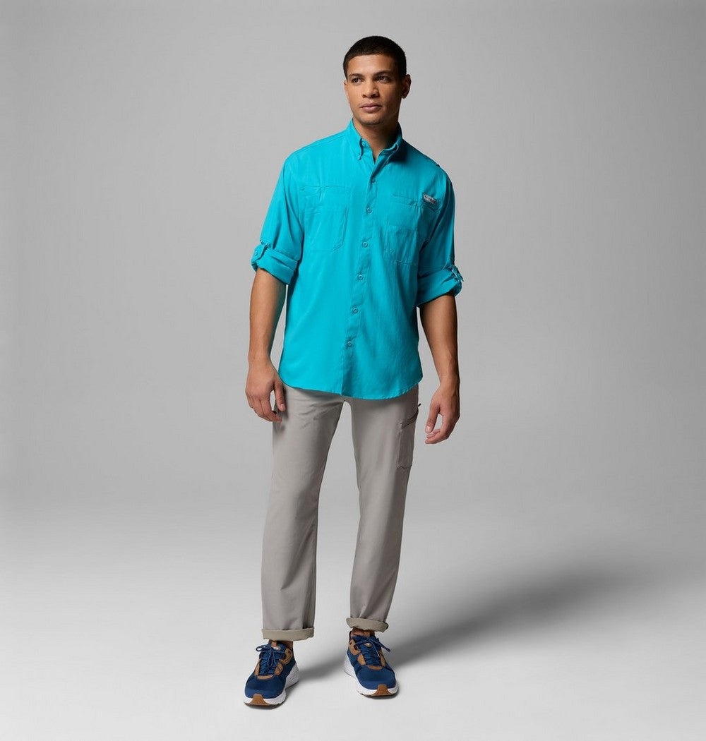 Men's Long-Sleeve Fishing Shirt - Teal