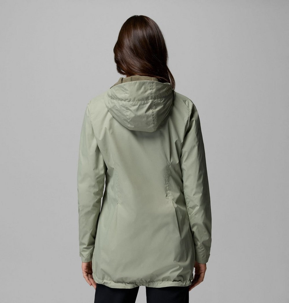 Women's Lined Long Rain Jacket - Blue