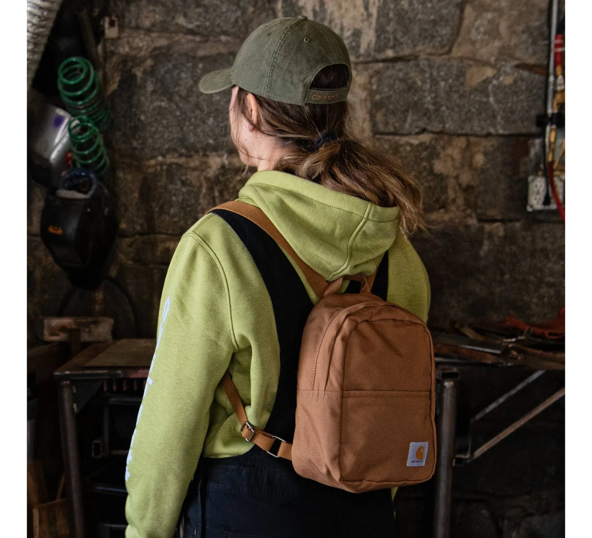 Mini Polyester Backpack - Brown