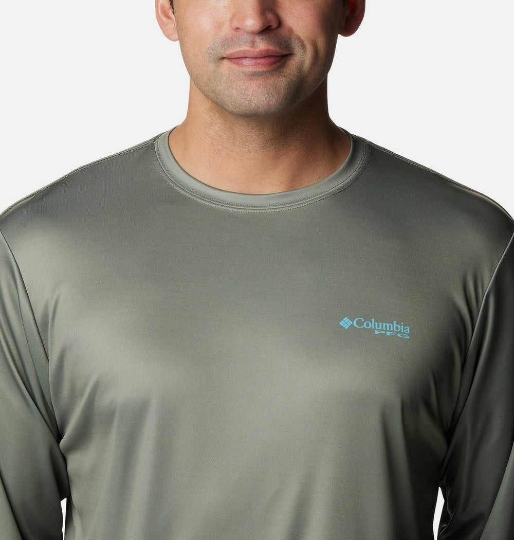 Men's Long Sleeve Fishing Shirt - Blue Navy