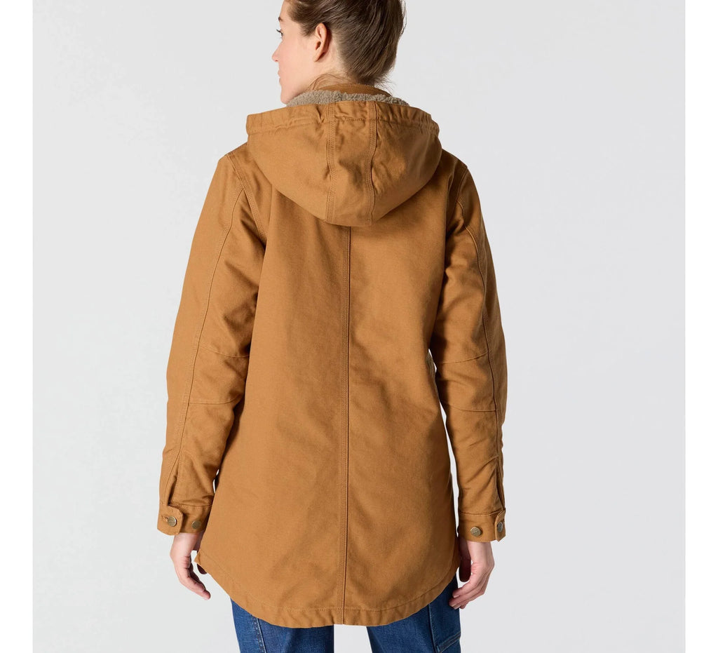 Women's Insulated Canvas Field Jacket - Brown