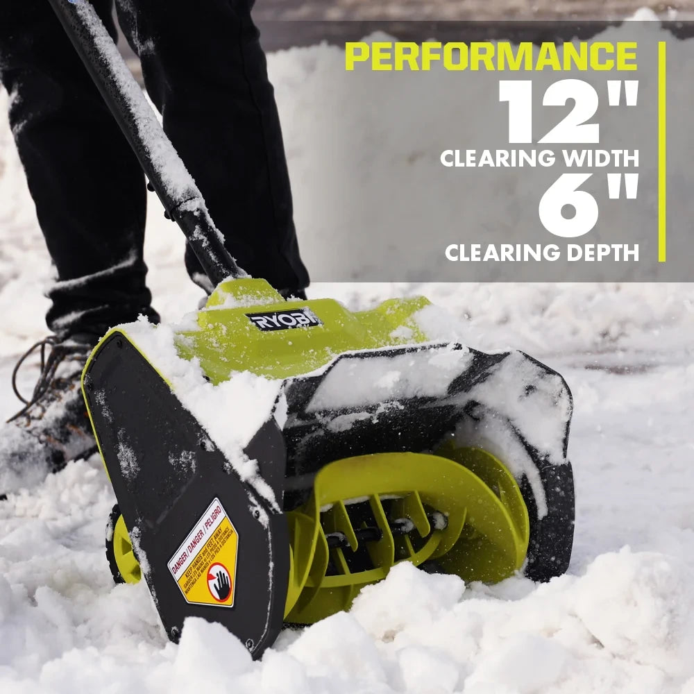 40V 12-Inch Wheeled Cordless Snow Shovel Kit