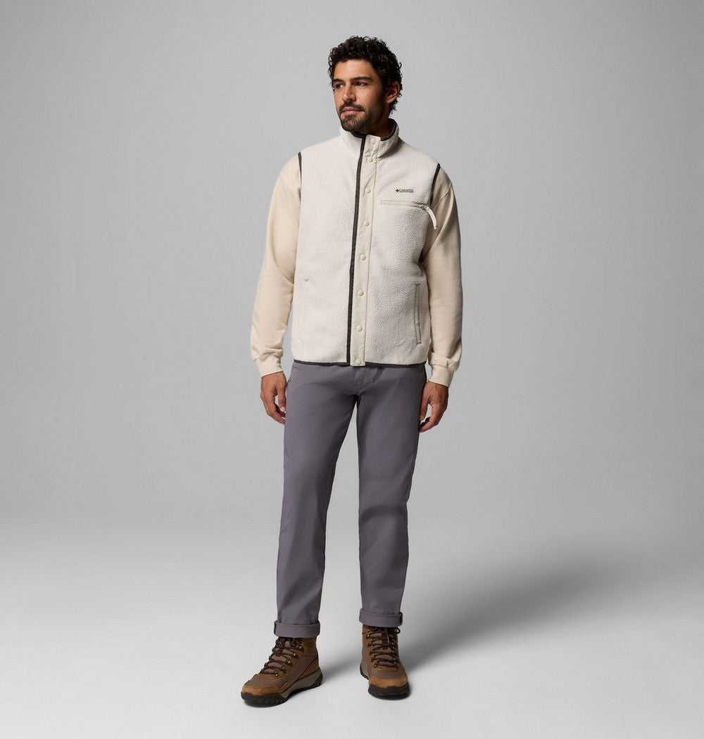 Men's Sherpa Fleece Snap Vest - Black