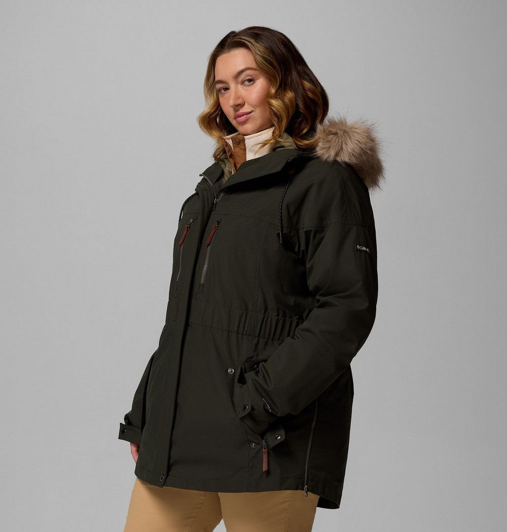 Women's Plus 3-In-1 Hooded Winter Jacket - Green