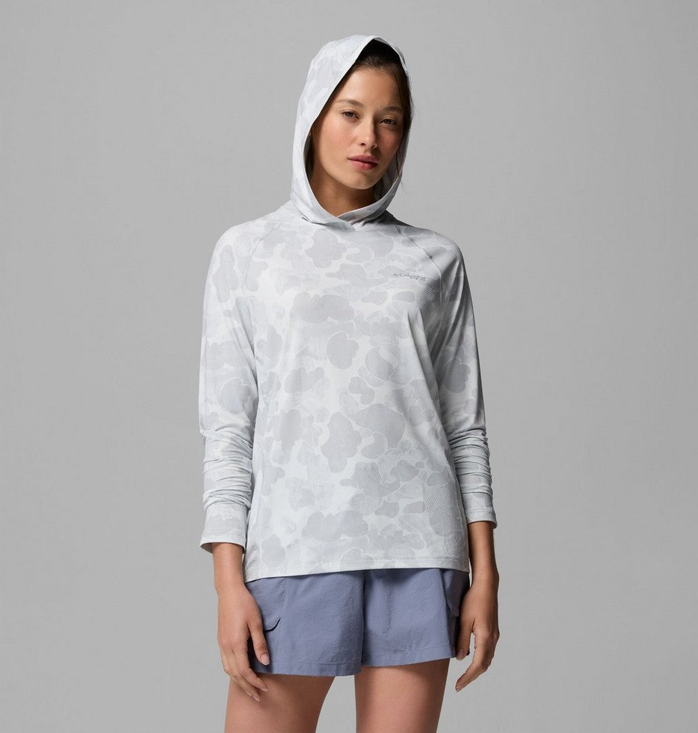 Women's UPF 50 Sun Hoodie - Blue Print