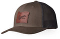 Low-Profile Mesh Trucker Cap - Green/Brown