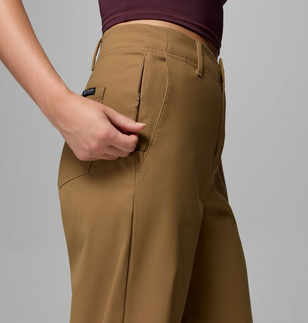 Women's Stretch Wide-Leg Pants - Green