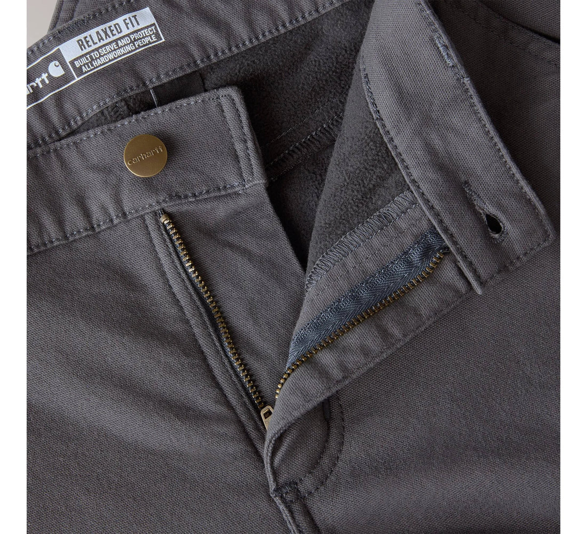 Women's Fleece-Lined Stretch Canvas Work Pants - Shadow