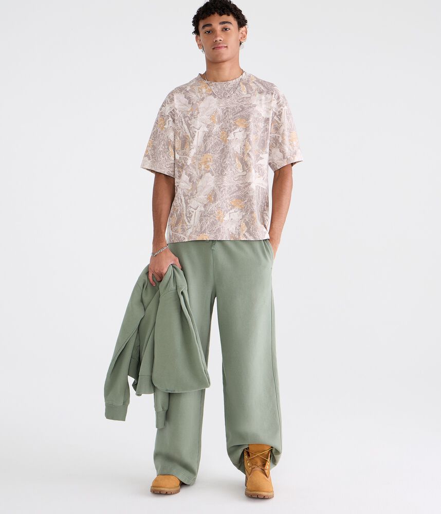 Extra-Wide-Leg Baggy Fleece Sweatpants