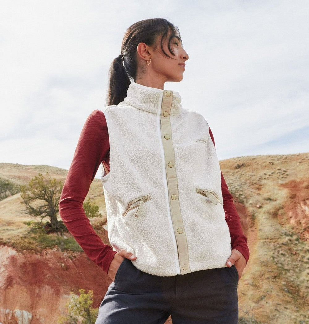 Women's Sherpa Fleece Vest - Black