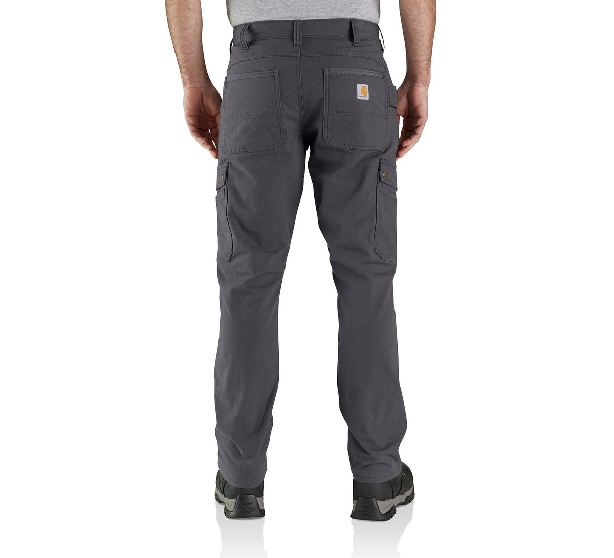 Fleece-Lined Ripstop Cargo Work Pants - Shadow