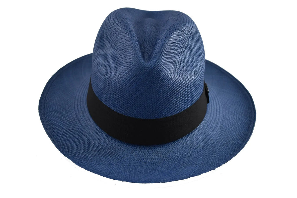 Advanced Original Panama Hat-Electric Blue Toquilla Straw-Handwoven In Ecuador