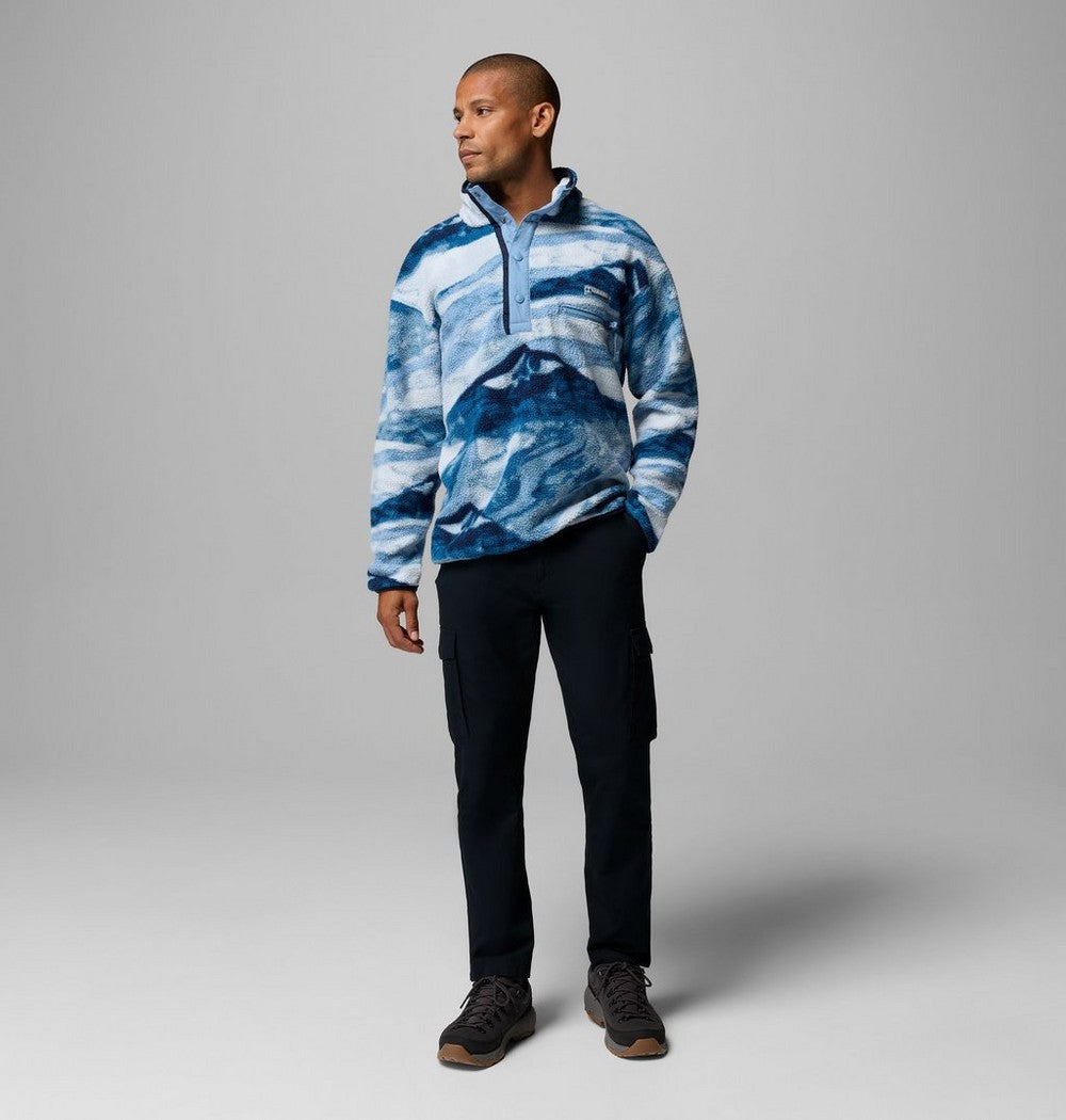 Men's Printed Half-Snap Fleece Pullover