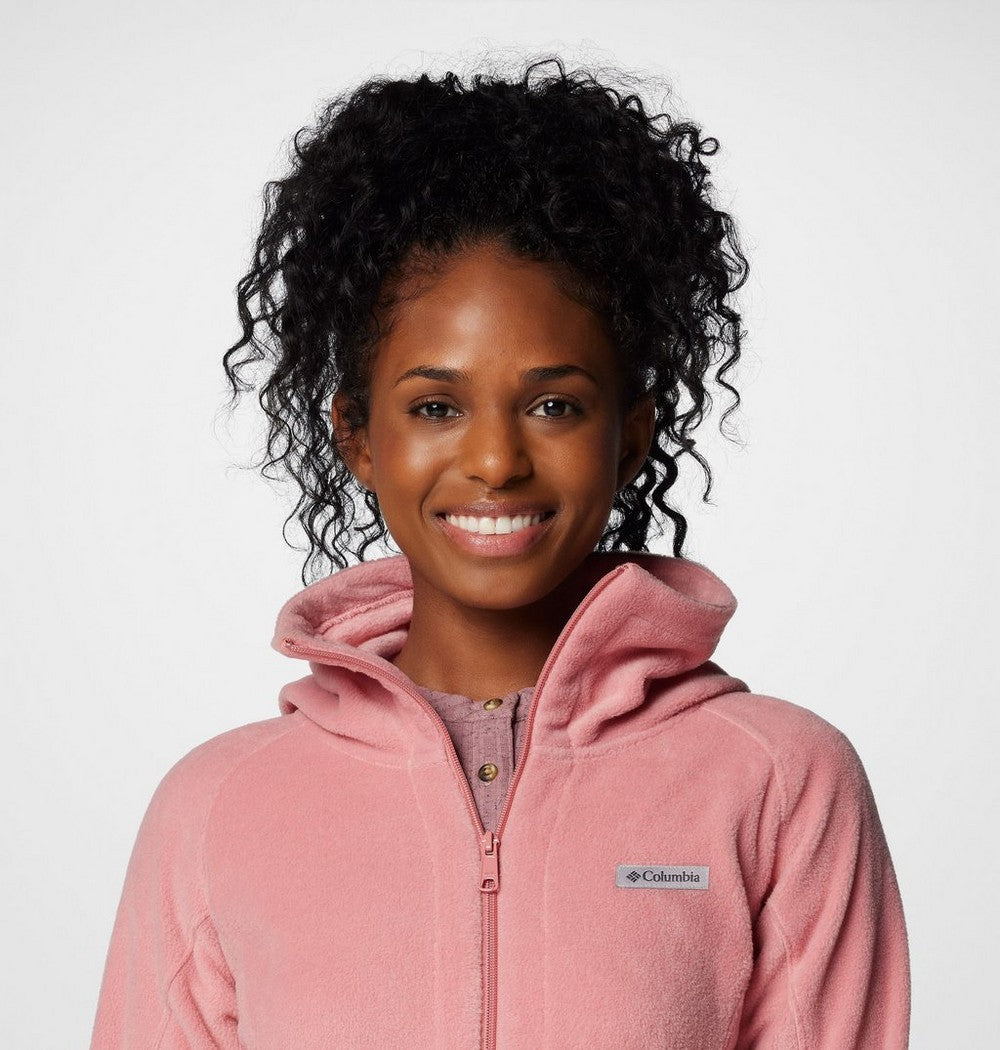 Women's Long Fleece Hoodie - Pink